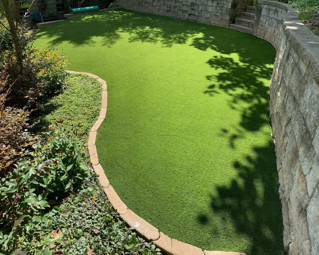 Artificial grass lawn installed by SYNLawn